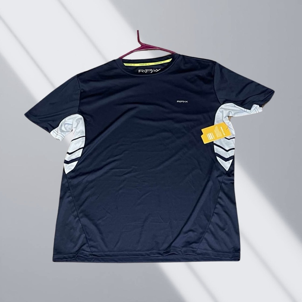 Blue and White Short Sleeve Tee